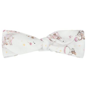 Baby Girls White & Pink Carousel Headband